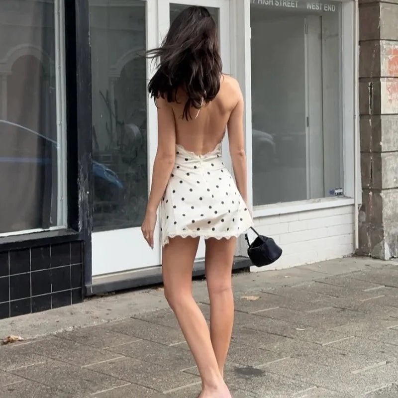 Mini-robe en dentelle dos nu Fiona