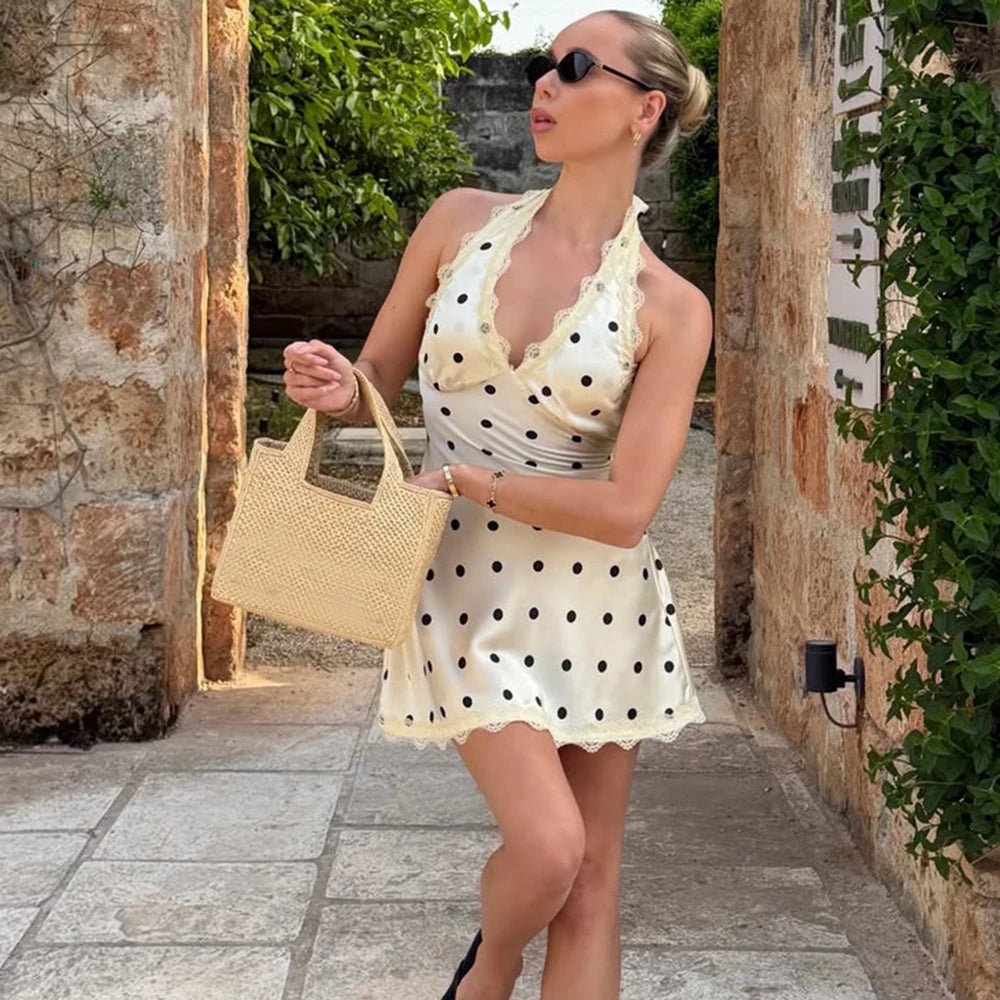Mini-robe en dentelle dos nu Fiona