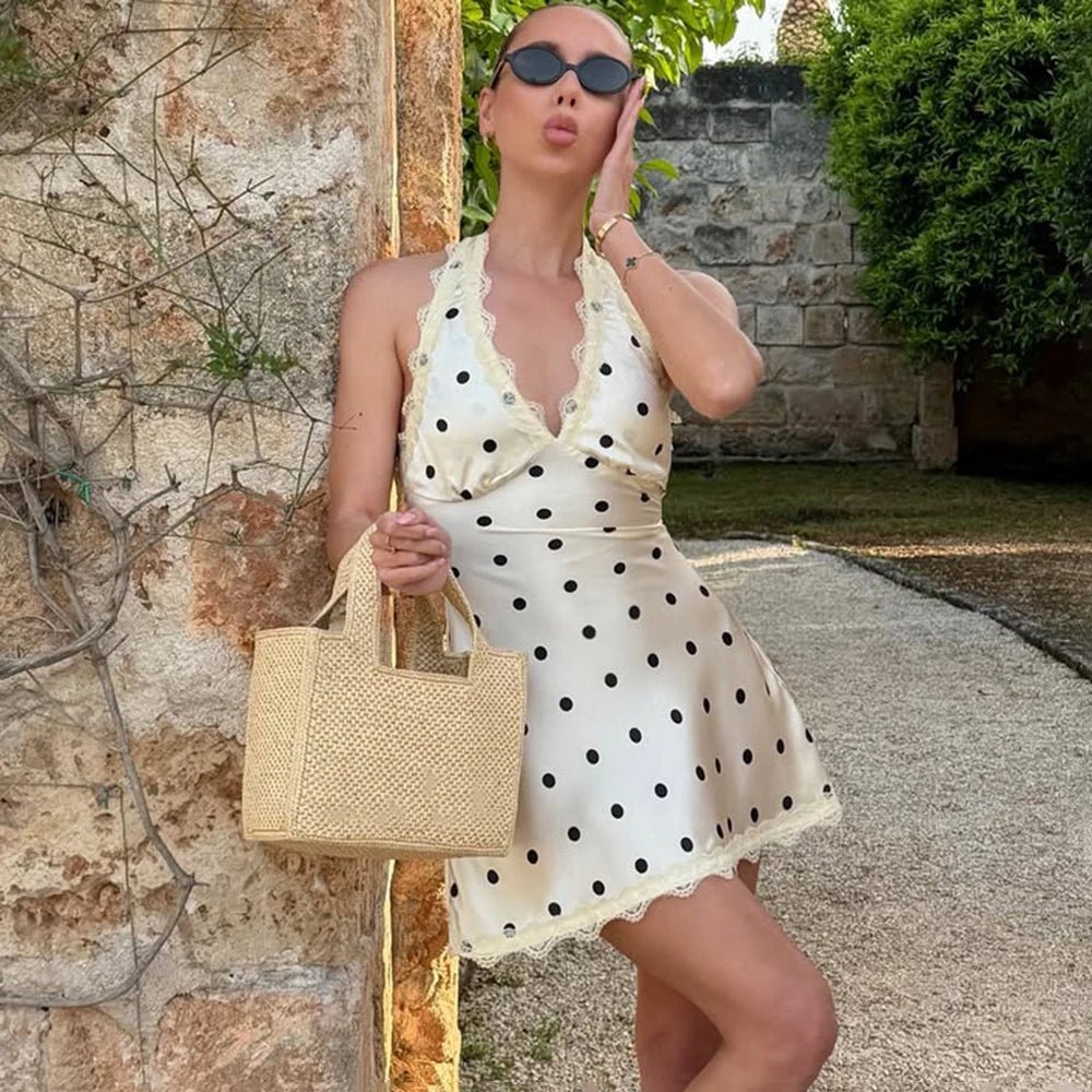 Mini-robe en dentelle dos nu Fiona