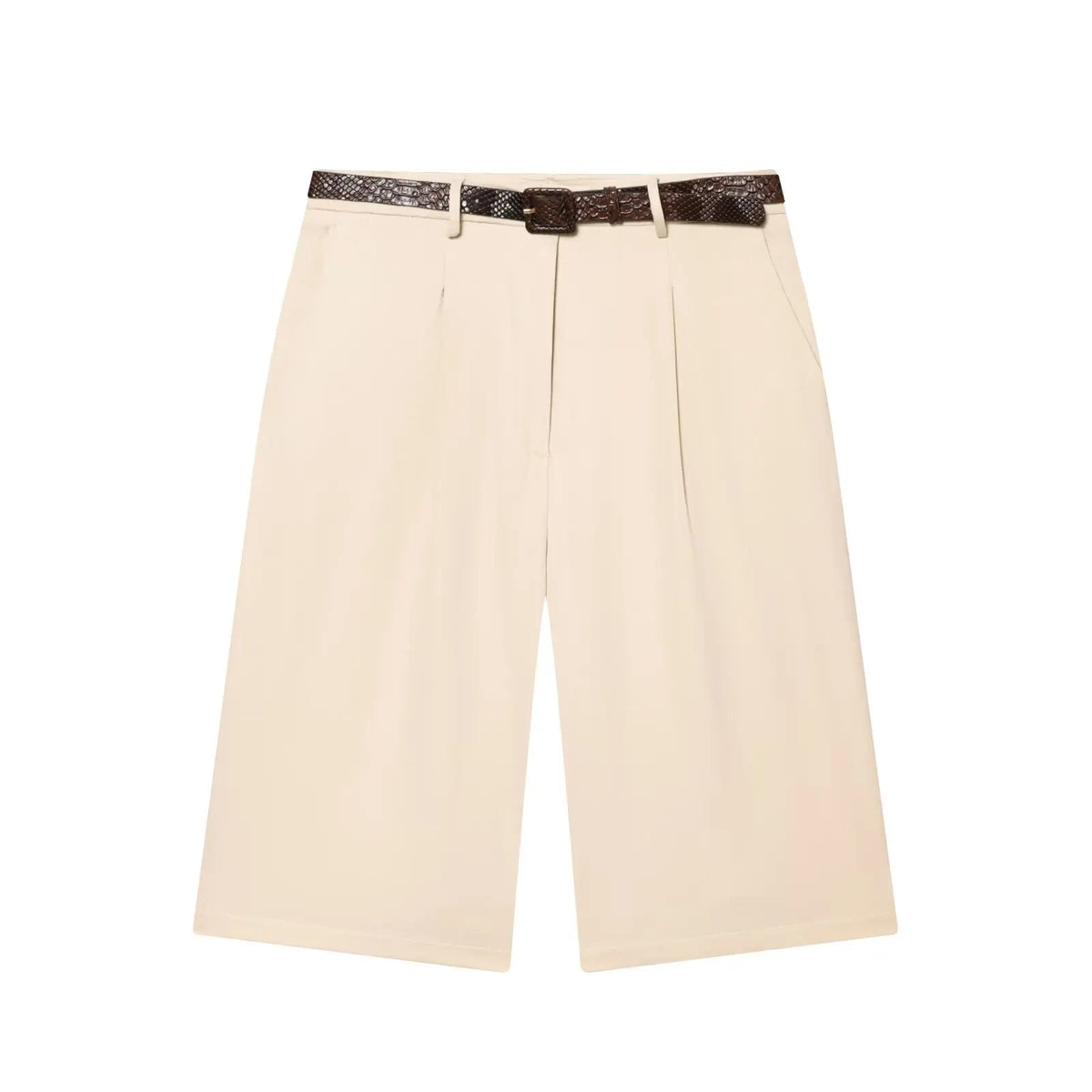 Bermuda Florentine taille haute avec ceinture