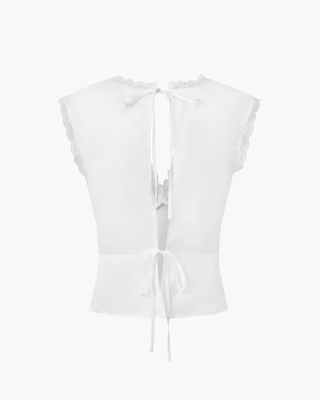 Top en satin Francesca à décolleté plongeant