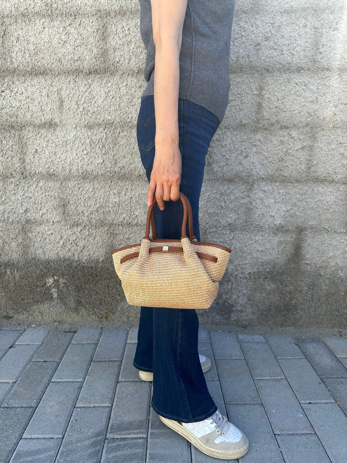 Petit sac cabas tressé Francia