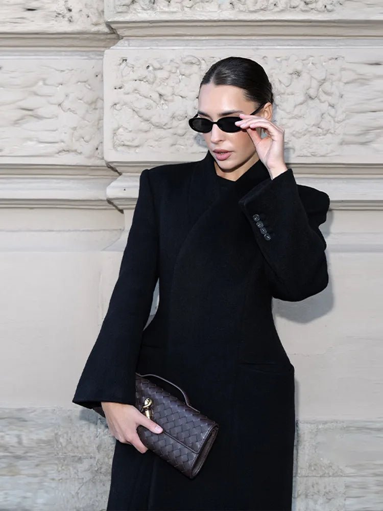 Manteau maxi ajusté Genevieve