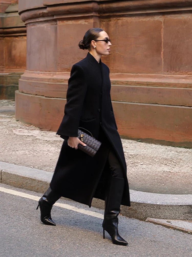 Manteau maxi ajusté Genevieve