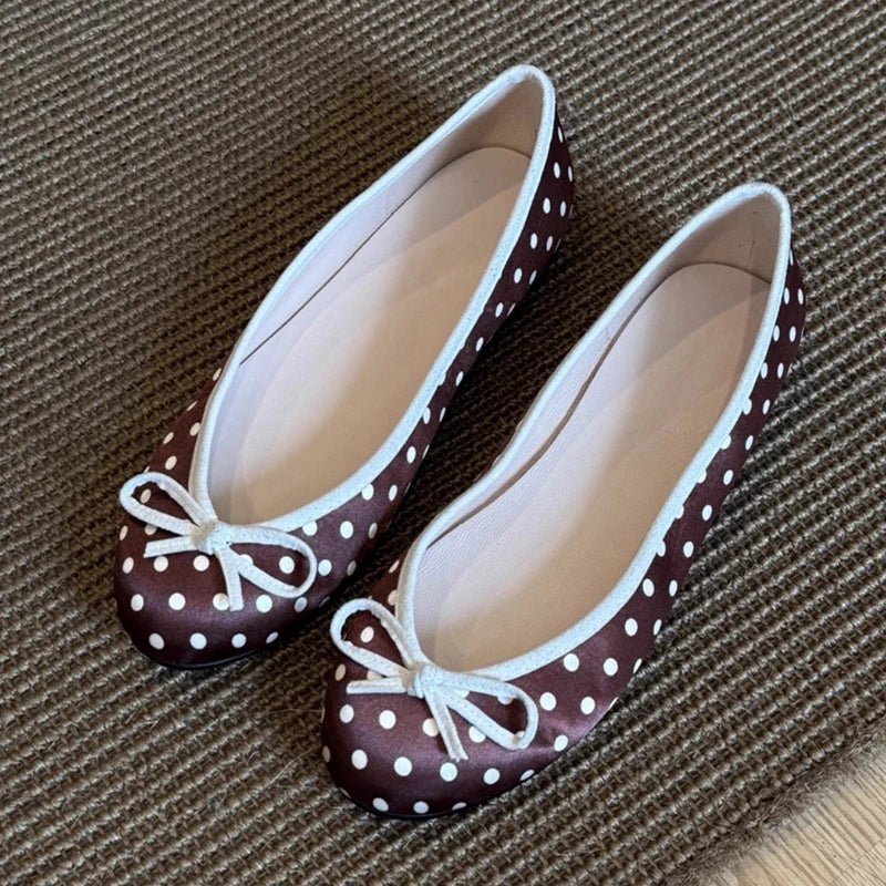Ballerines Georgette à pois