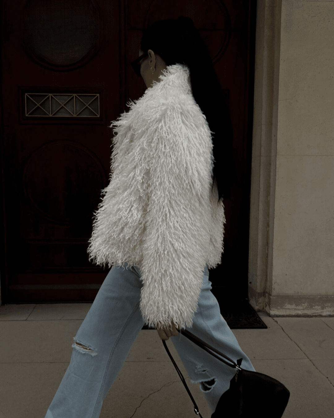Veste courte en fausse fourrure Gerda