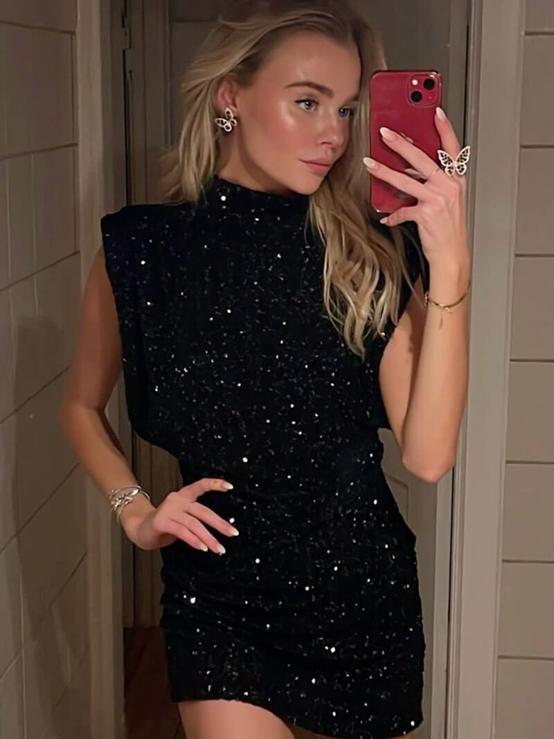 Robe courte scintillante Gillian