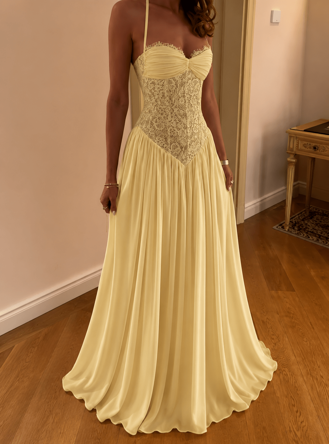 Gloria Halter Corset Maxi Dress