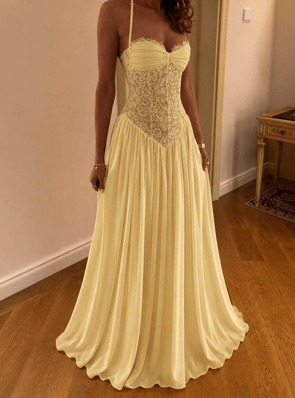 Gloria Halter Corset Maxi Dress
