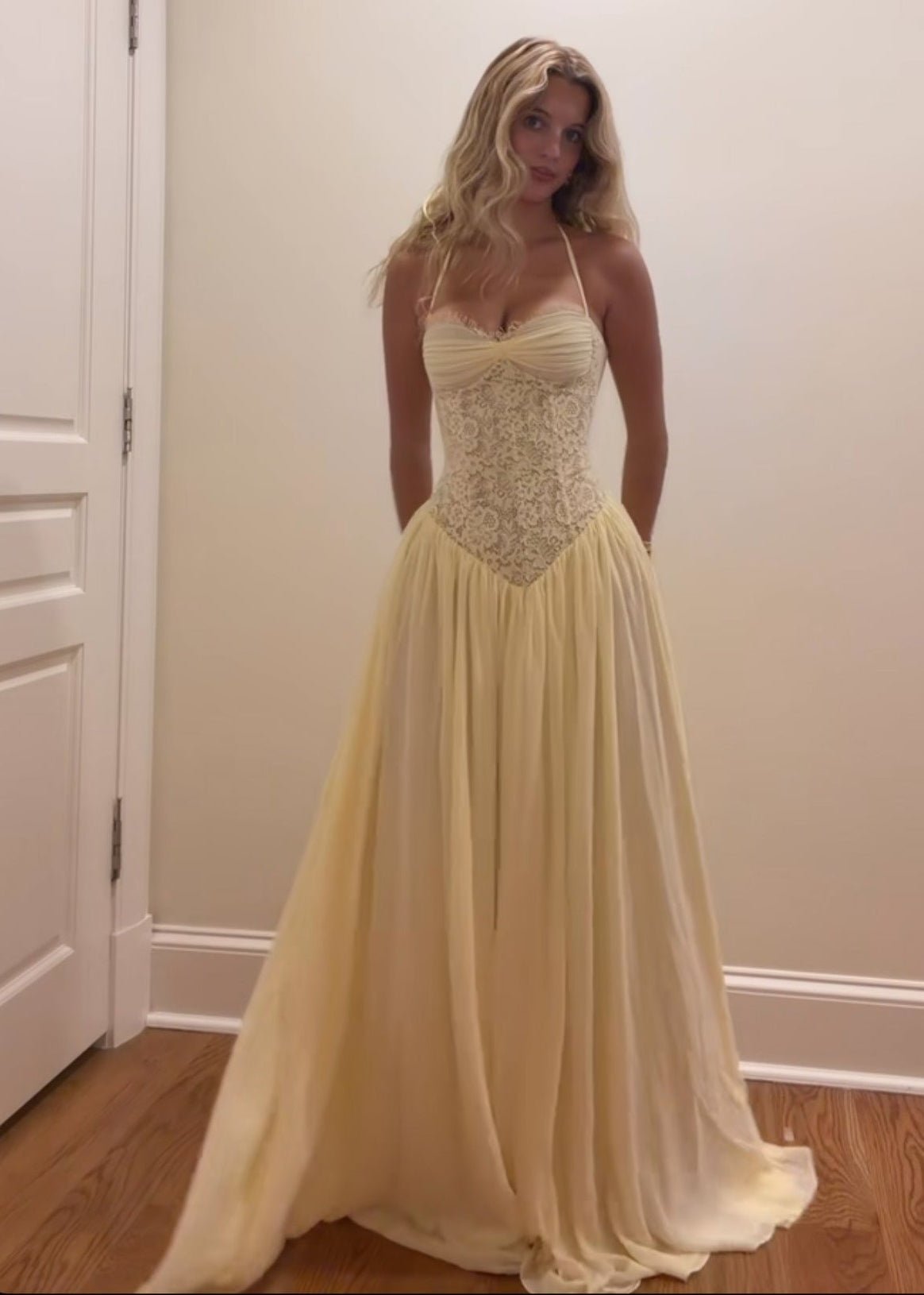 Gloria Halter Corset Maxi Dress