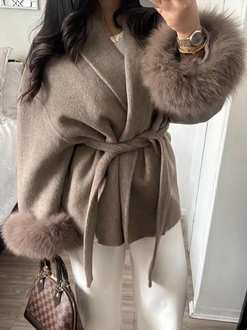 Manteau Grace en fausse fourrure
