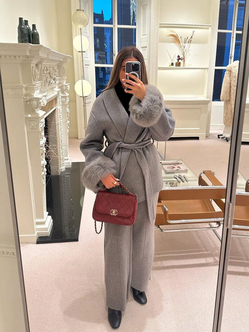 Manteau Grace en fausse fourrure