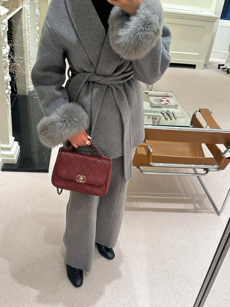 Manteau Grace en fausse fourrure