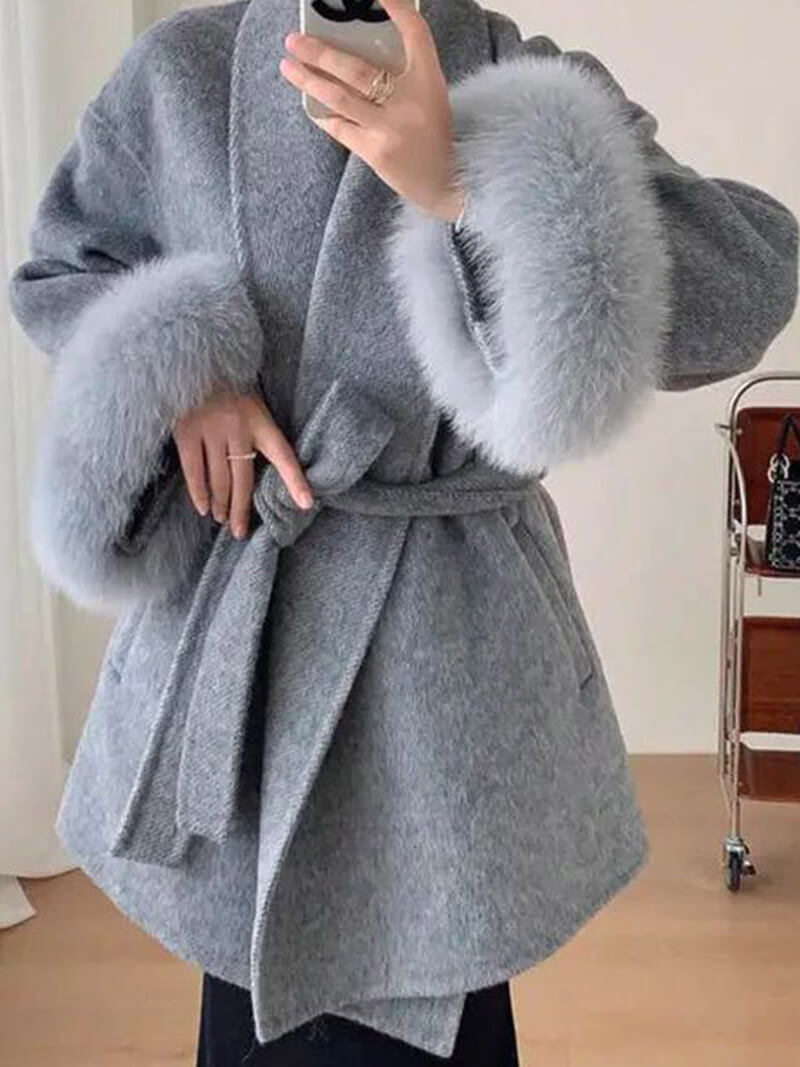 Manteau Grace en fausse fourrure