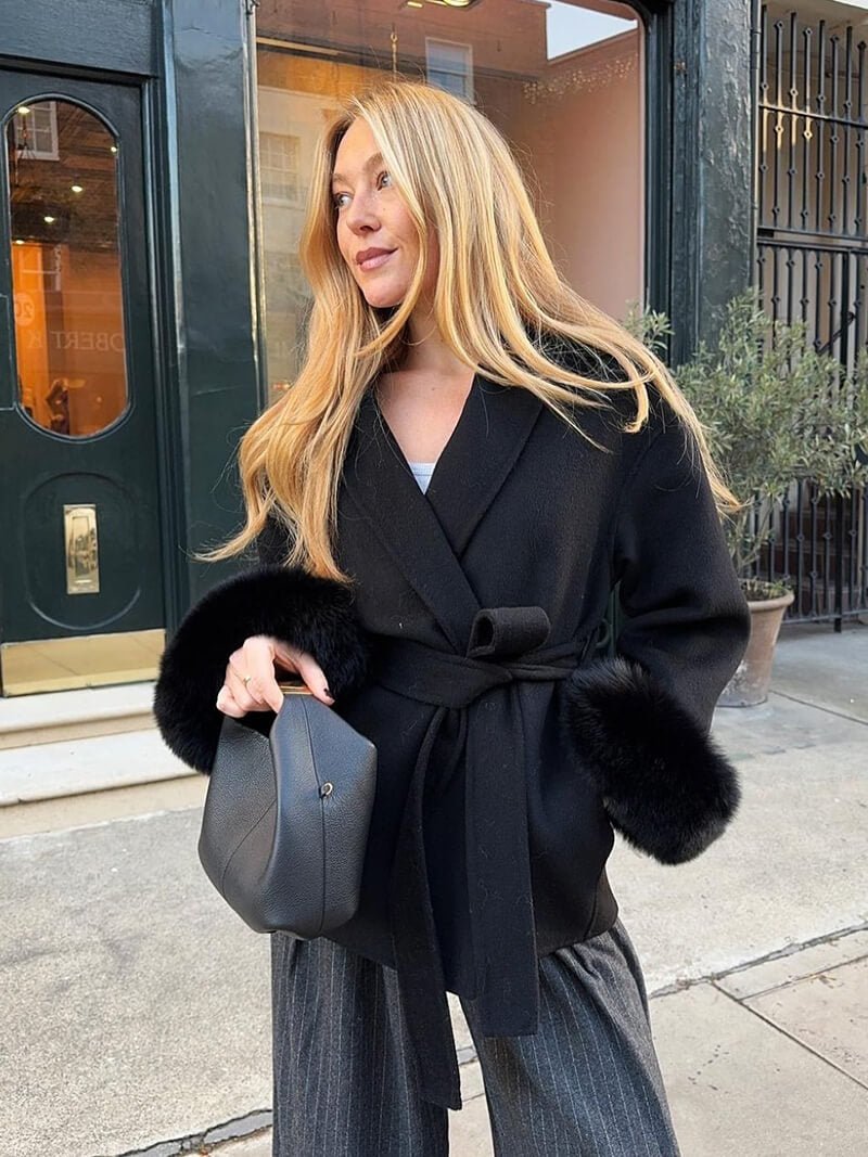 Manteau Grace en fausse fourrure