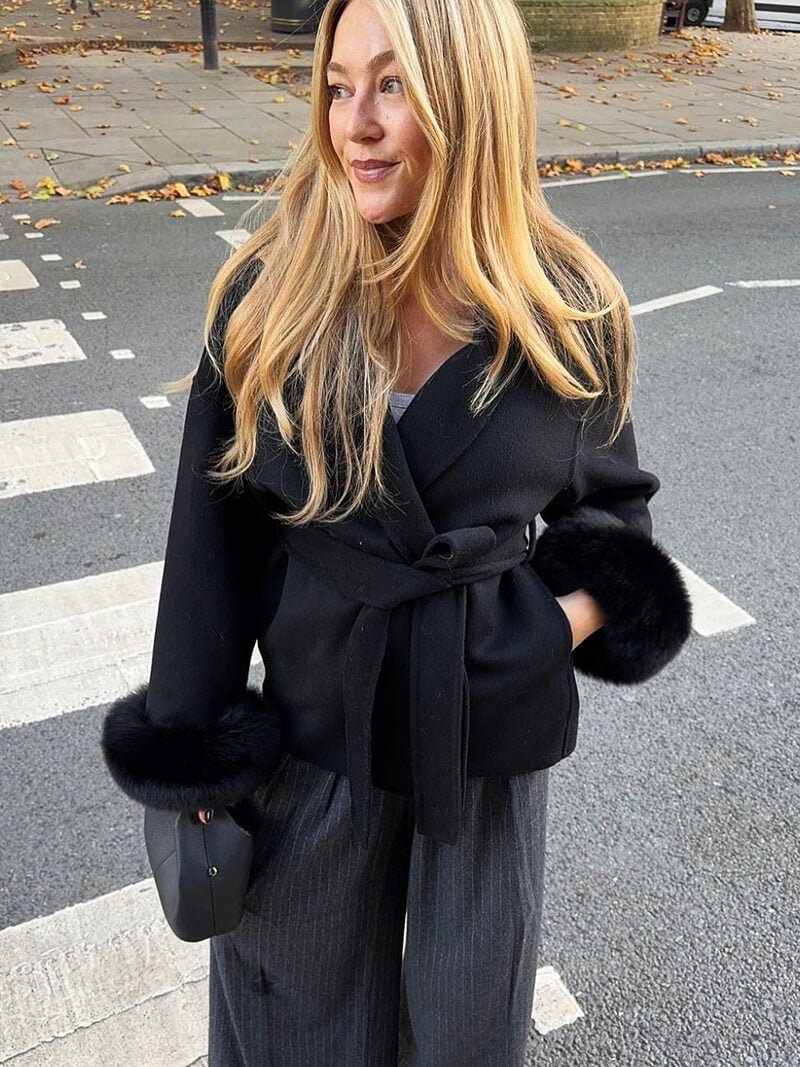 Manteau Grace en fausse fourrure