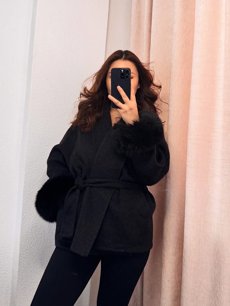 Manteau Grace en fausse fourrure