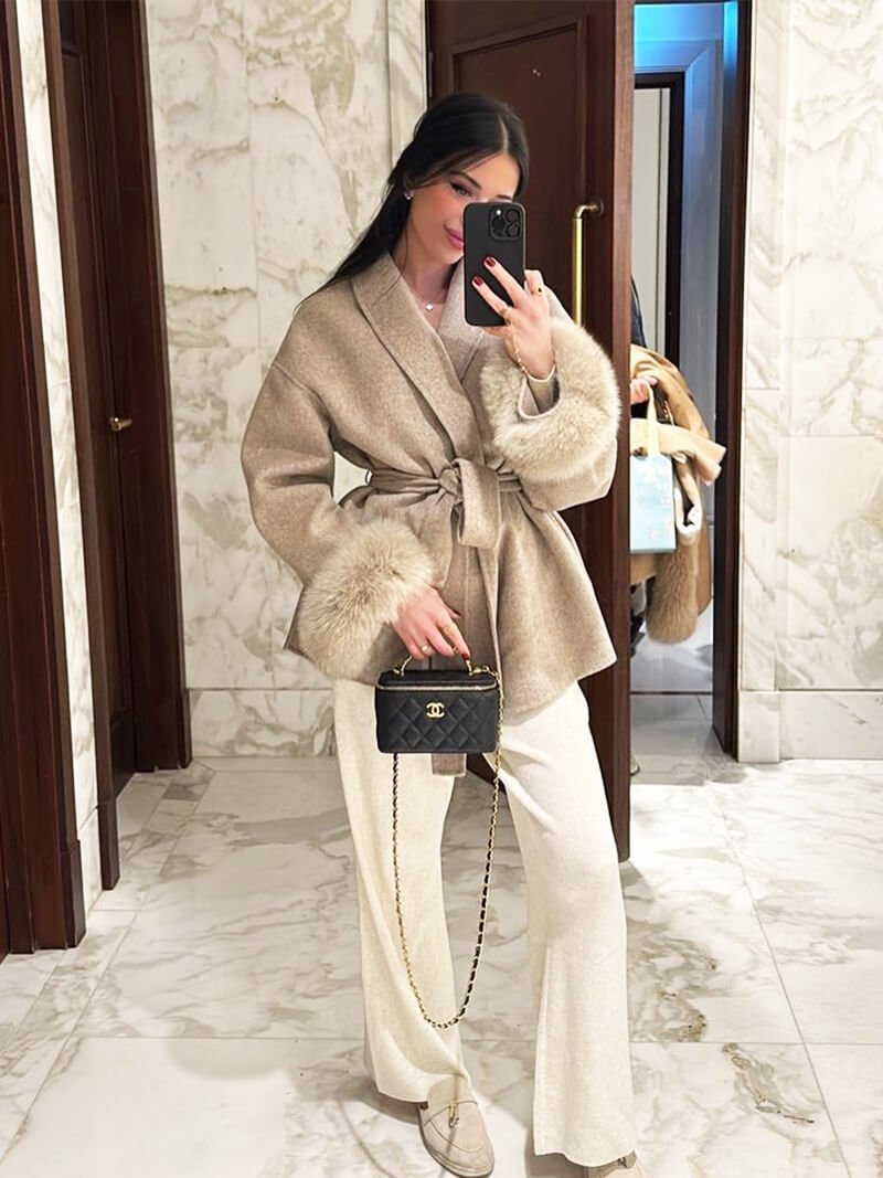 Manteau Grace en fausse fourrure