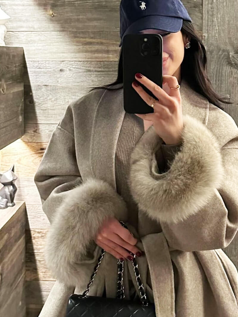 Manteau Grace en fausse fourrure