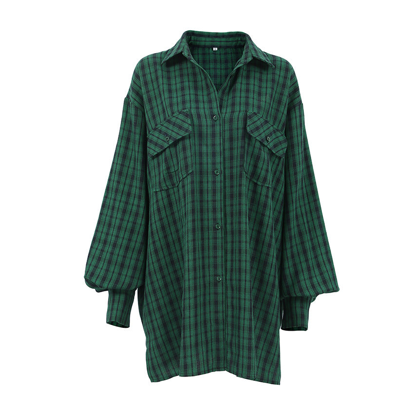 Chemise oversize à carreaux Kasia