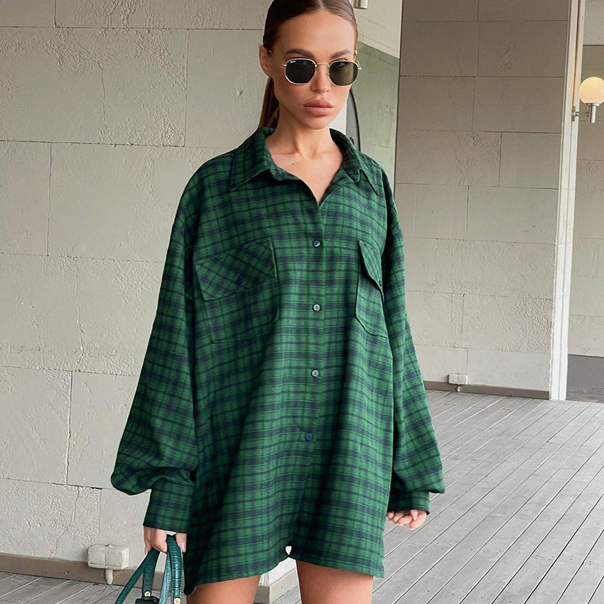 Chemise oversize à carreaux Kasia