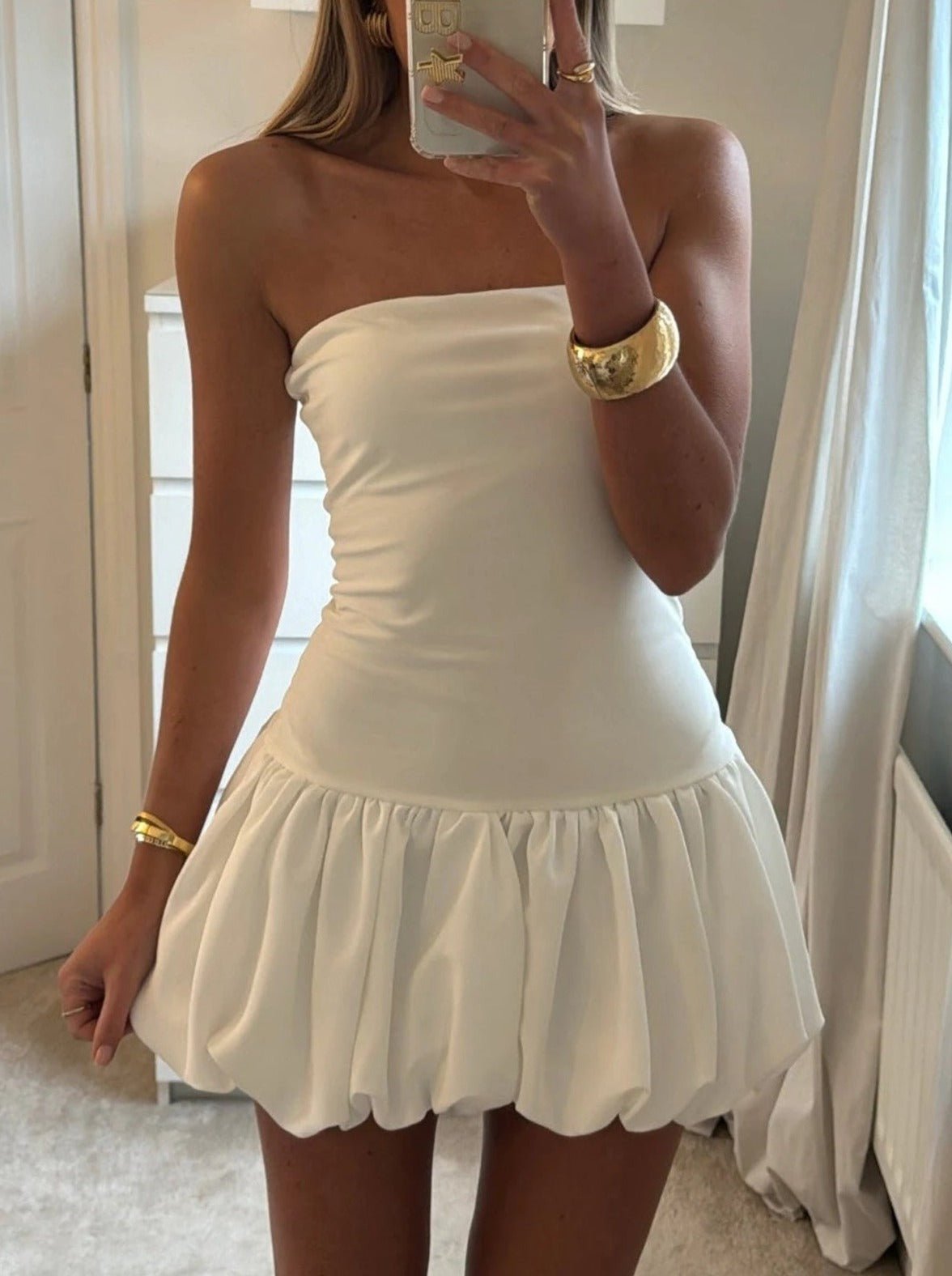 Robe mini Hailey sans bretelles
