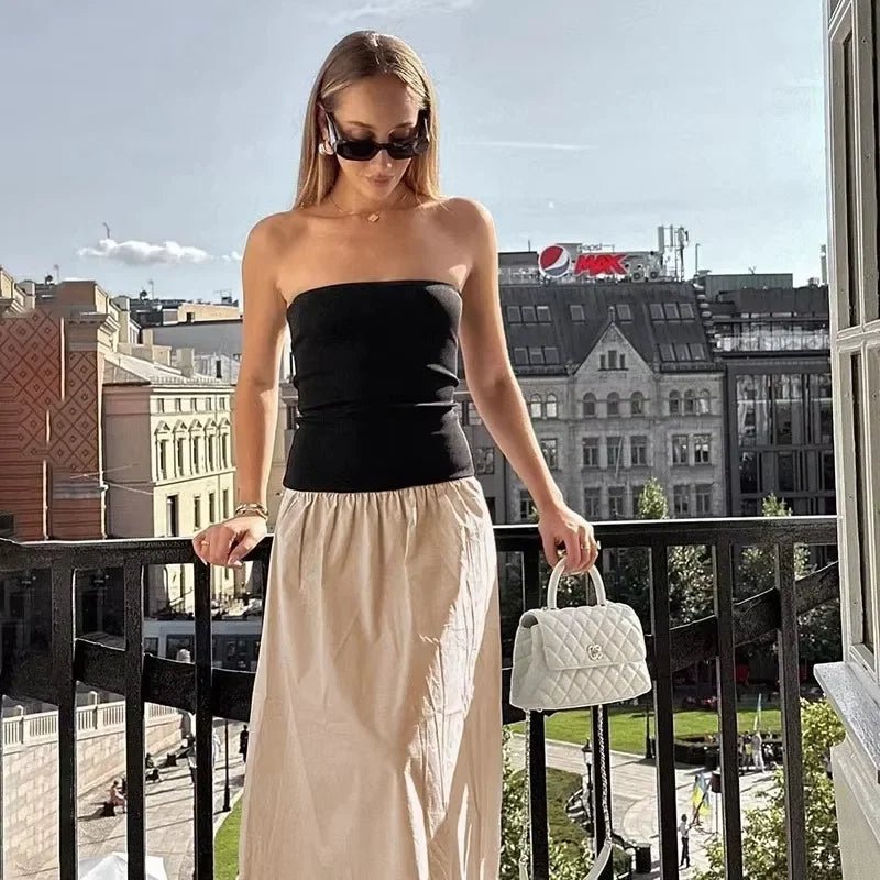Robe longue contrastée Honor Hannah
