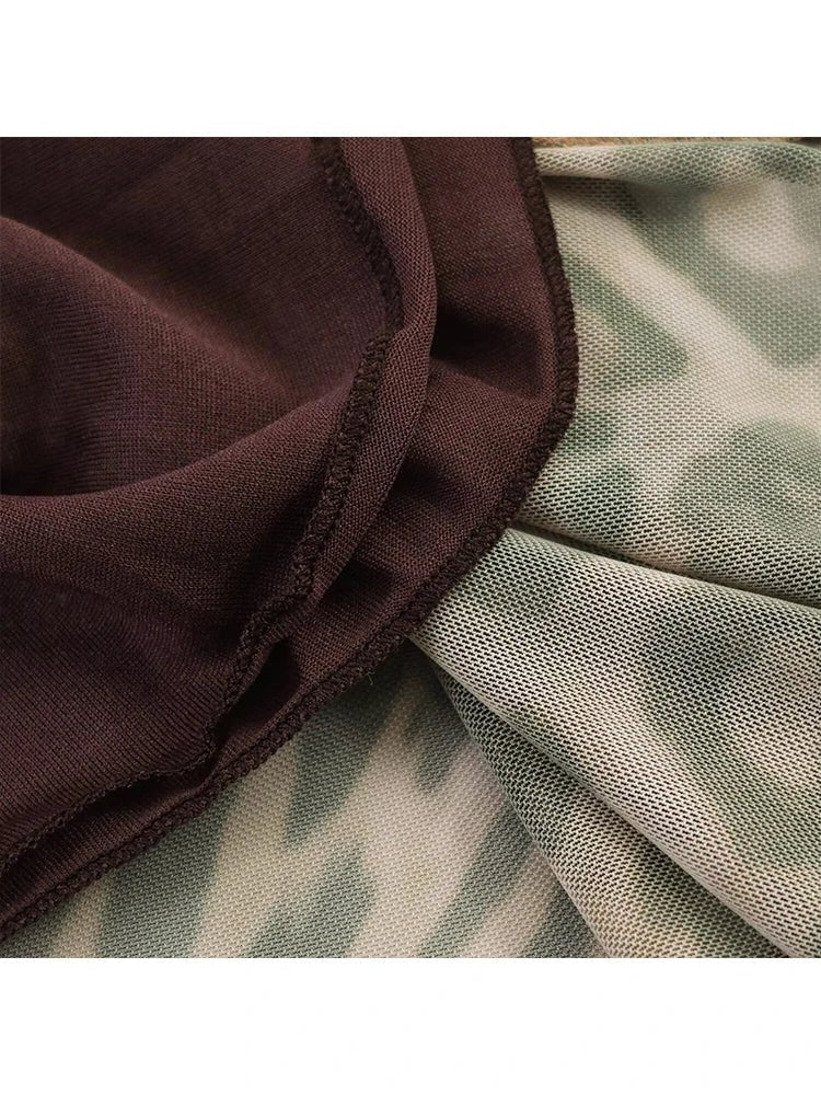 Robe maxi à bretelles imprimée léopard Hannah