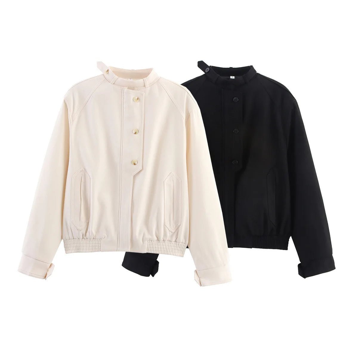 Veste Hannah à col montant avec détails boutonnés