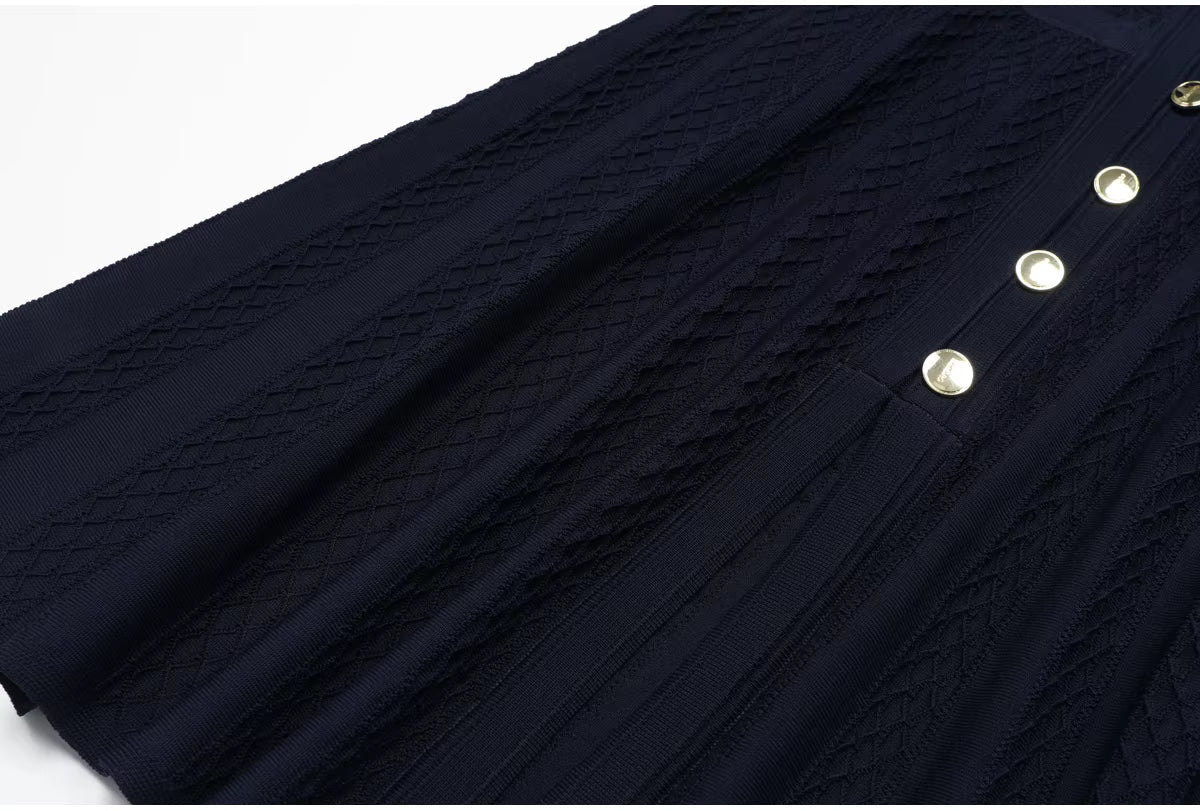 Robe longue Hannelore en maille près du corps