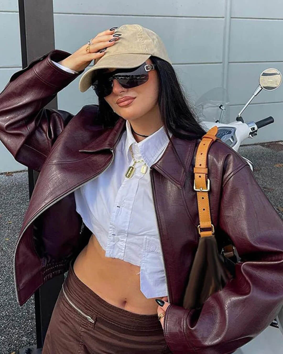 Blouson aviateur Harper en similicuir