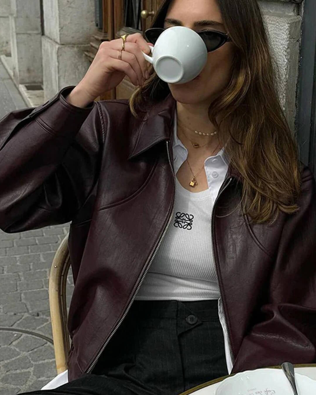 Blouson aviateur Harper en similicuir