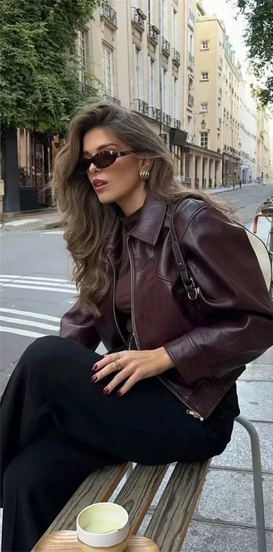 Blouson aviateur Harper en similicuir