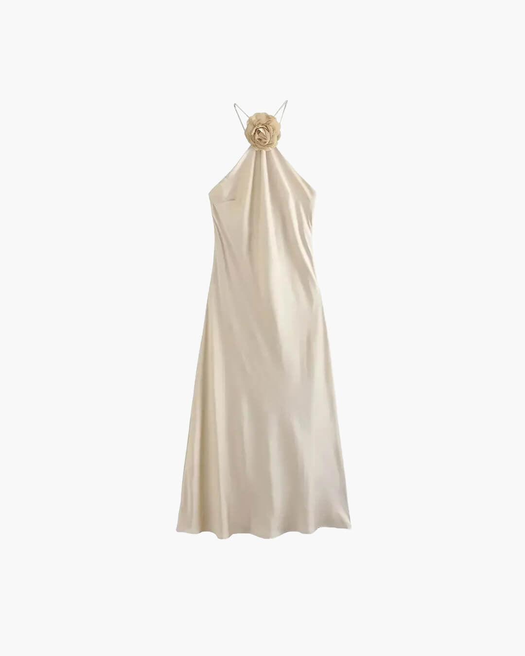 Robe longue Harper en satin à dos nu