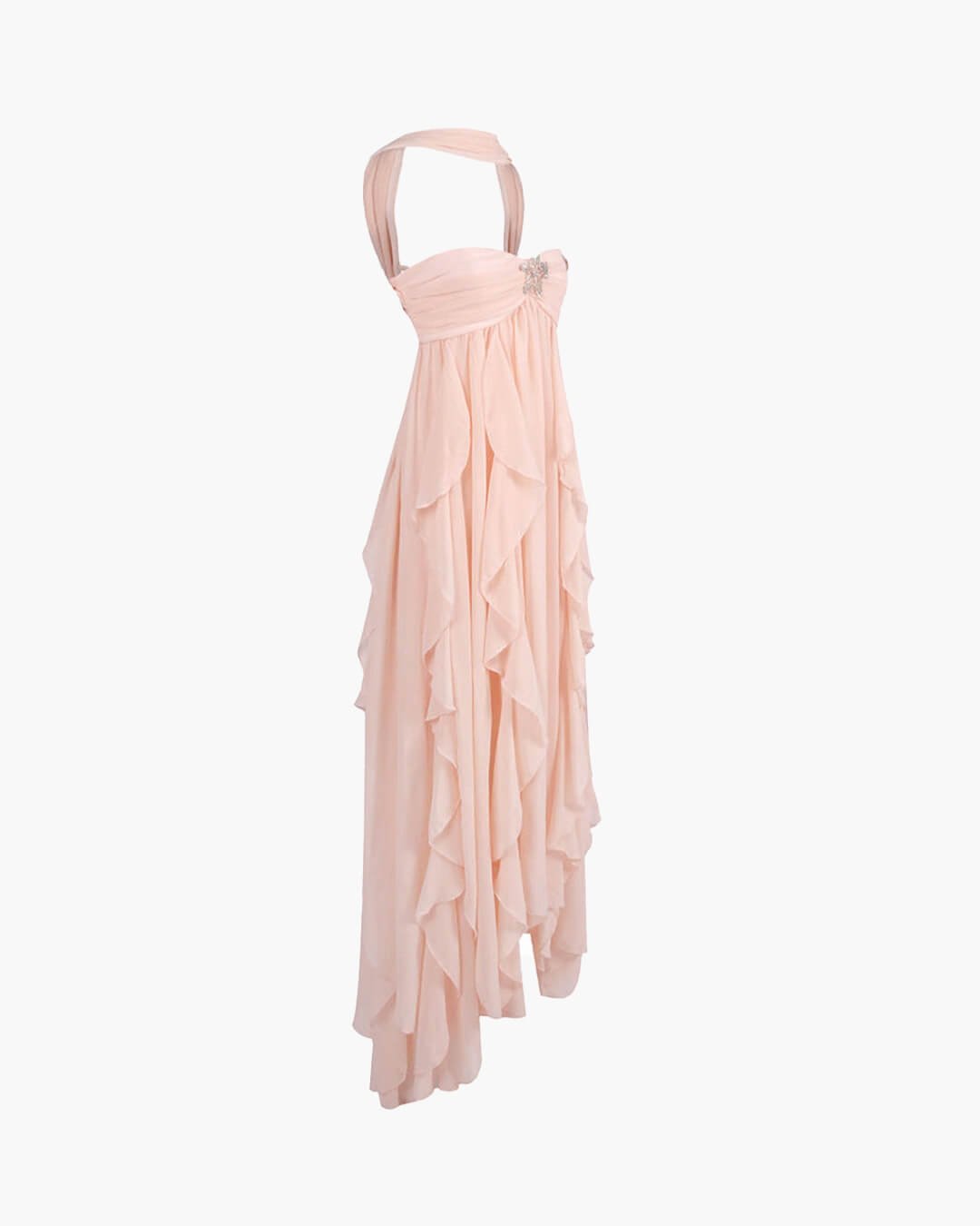 Robe longue bustier à volants Harper