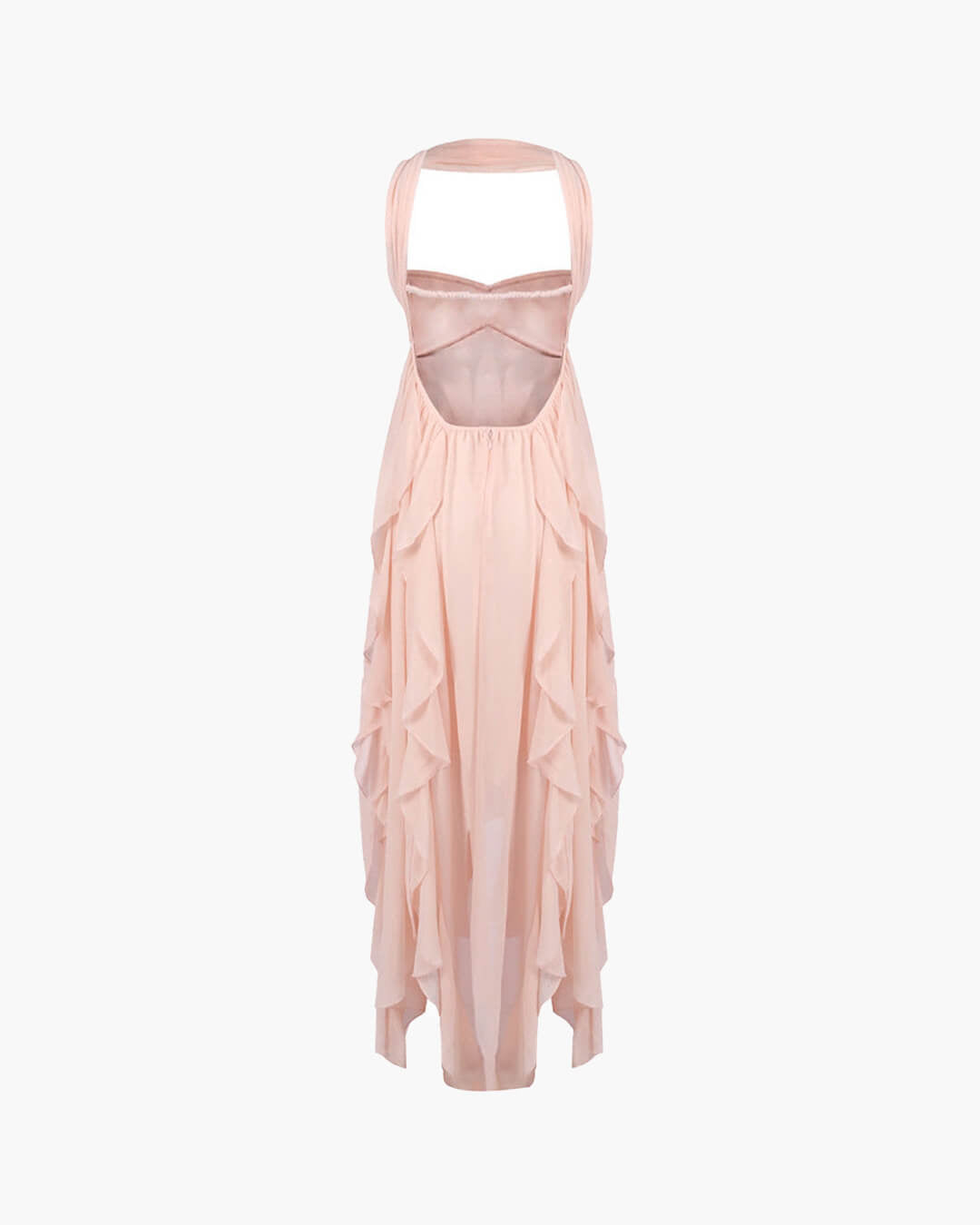 Robe longue bustier à volants Harper