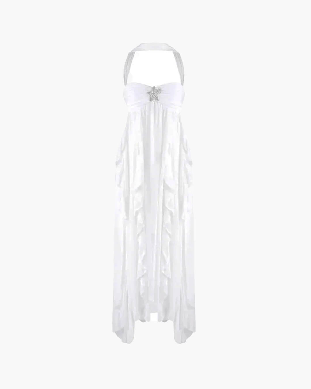 Robe longue bustier à volants Harper