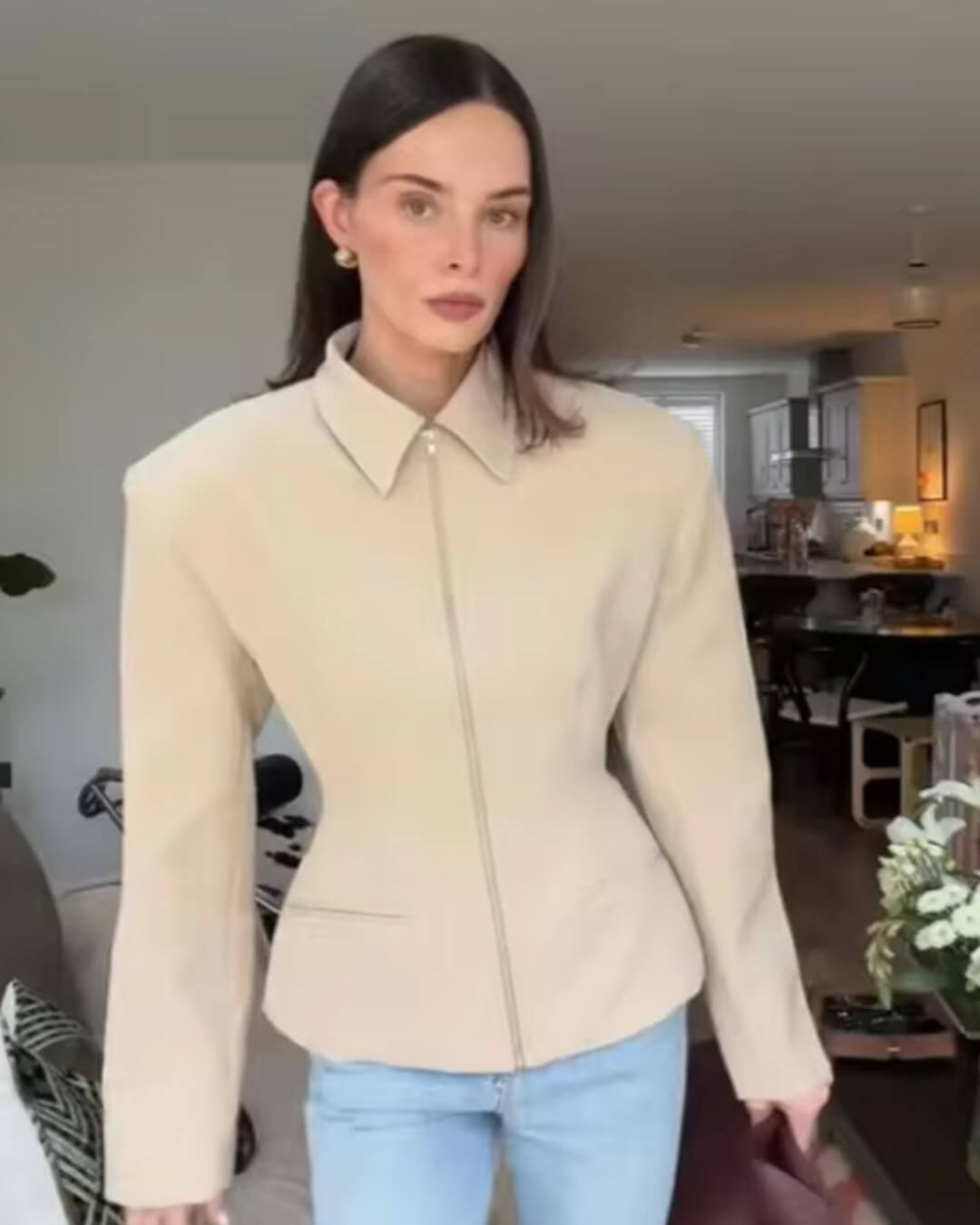 Veste zippée cintrée à la taille Hazeline