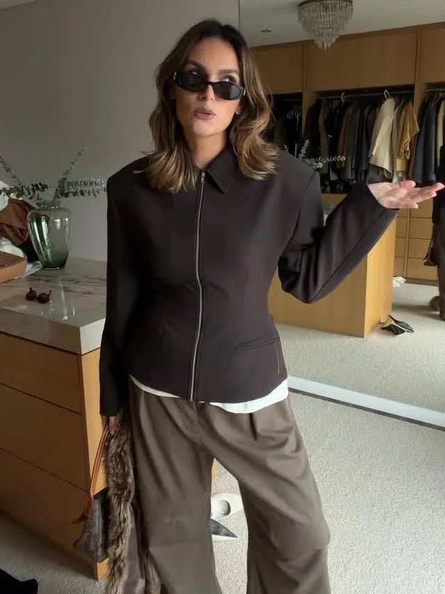 Veste zippée cintrée à la taille Hazeline