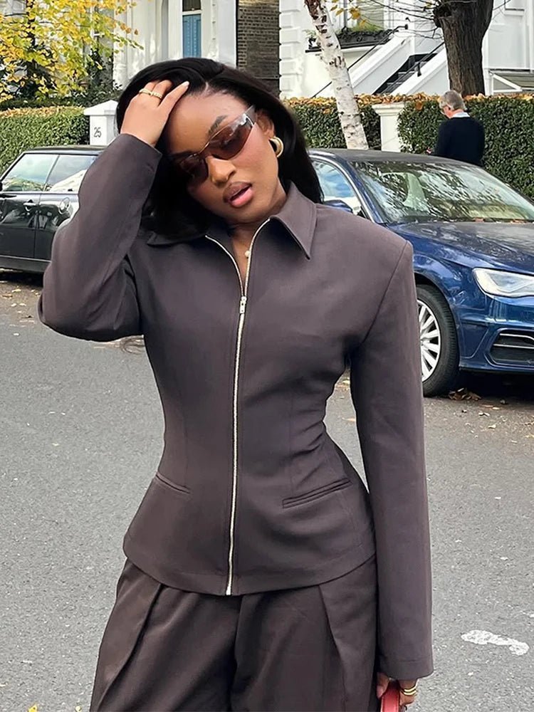 Veste zippée cintrée à la taille Hazeline