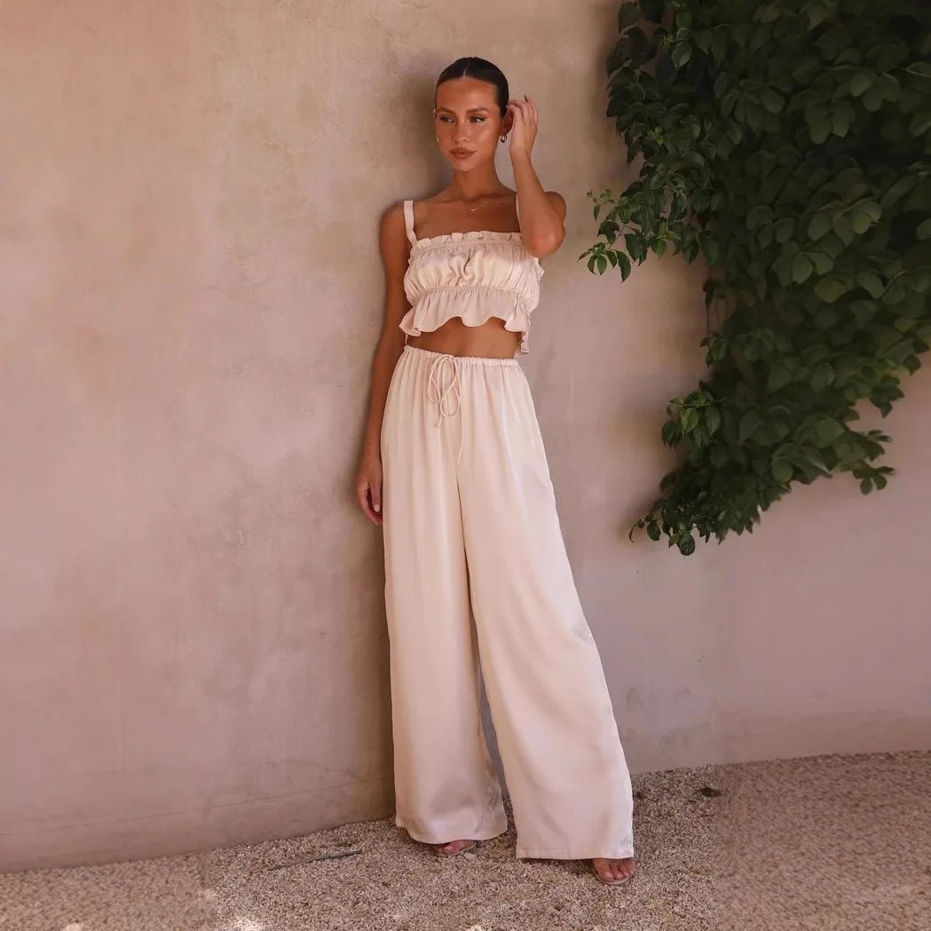 Ensemble Helen à volants et jambes larges