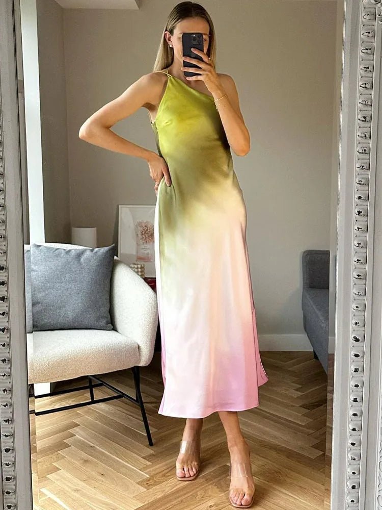 Robe Helena asymétrique à épaules dénudées
