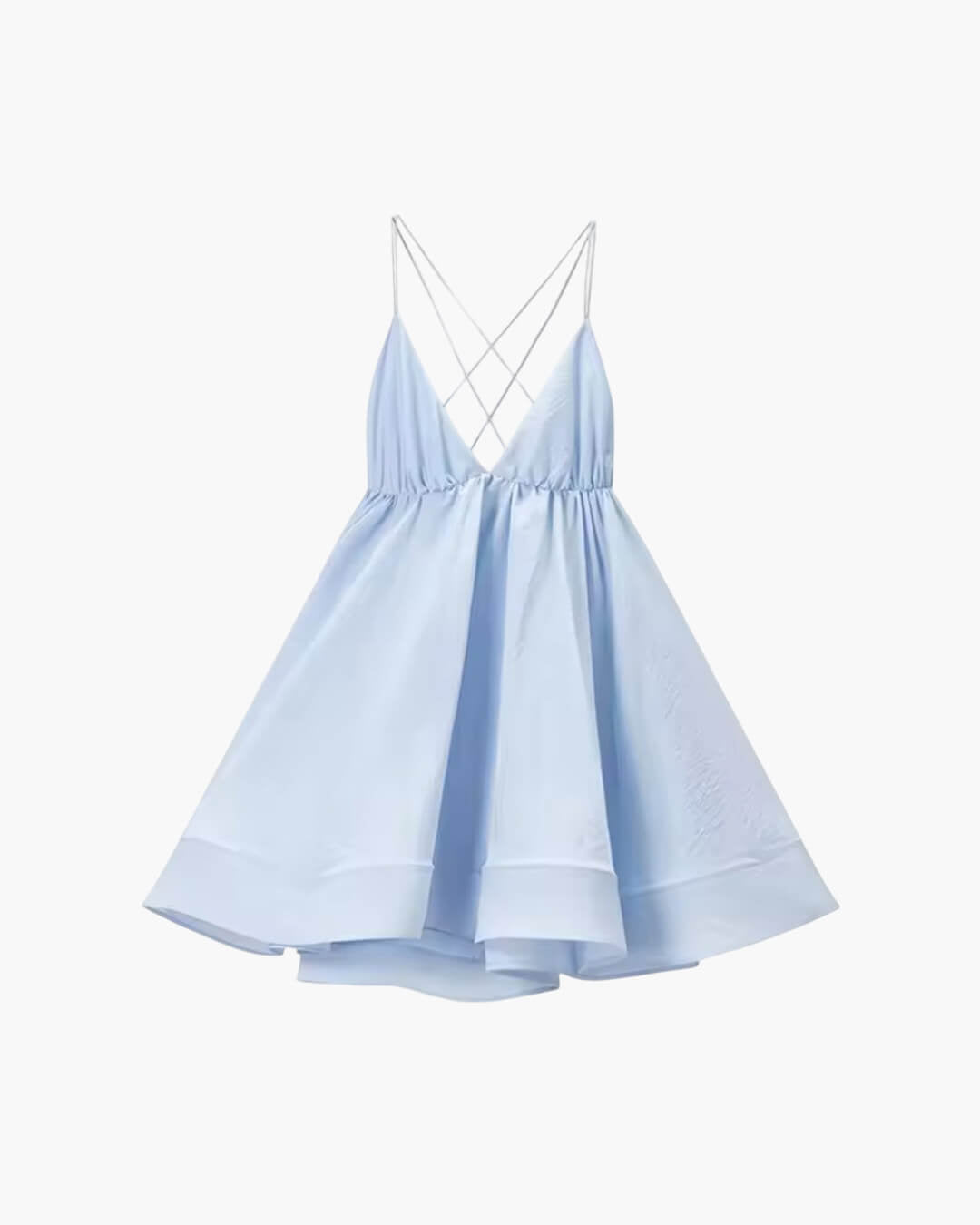 Mini-robe à bretelles et col en V Helena