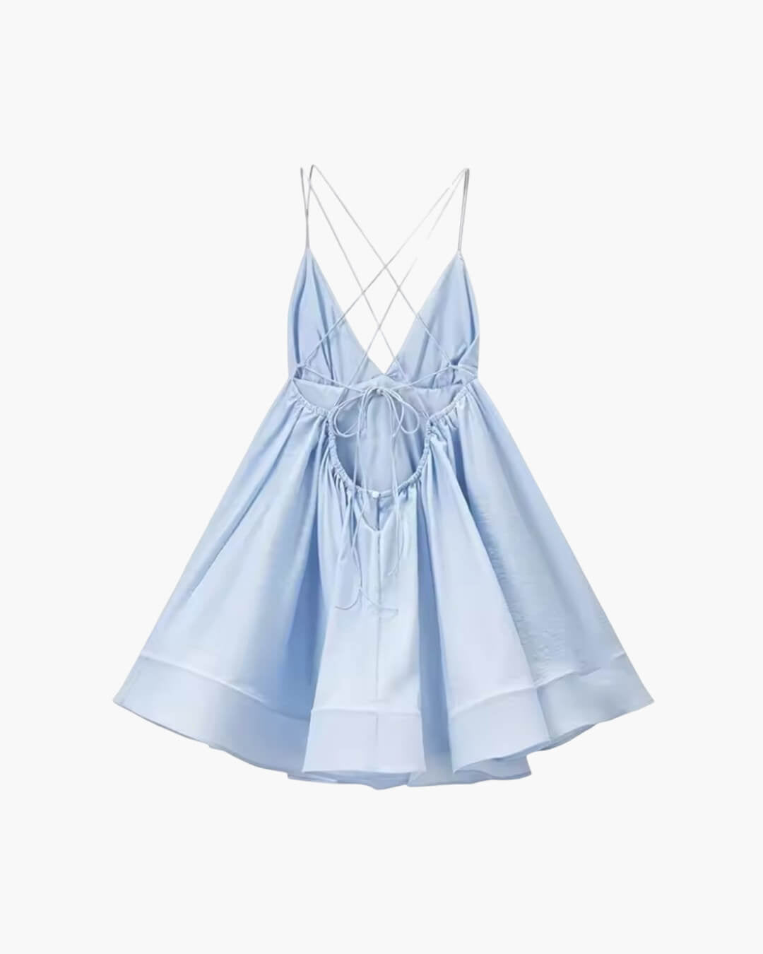 Mini-robe à bretelles et col en V Helena