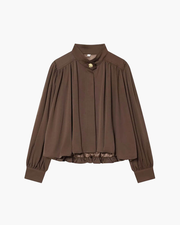 Veste plissée à col montant Hilda