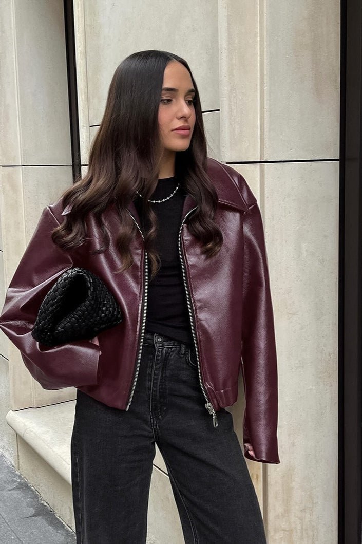 Ilona Faux Leather Matte Moto Jacket
