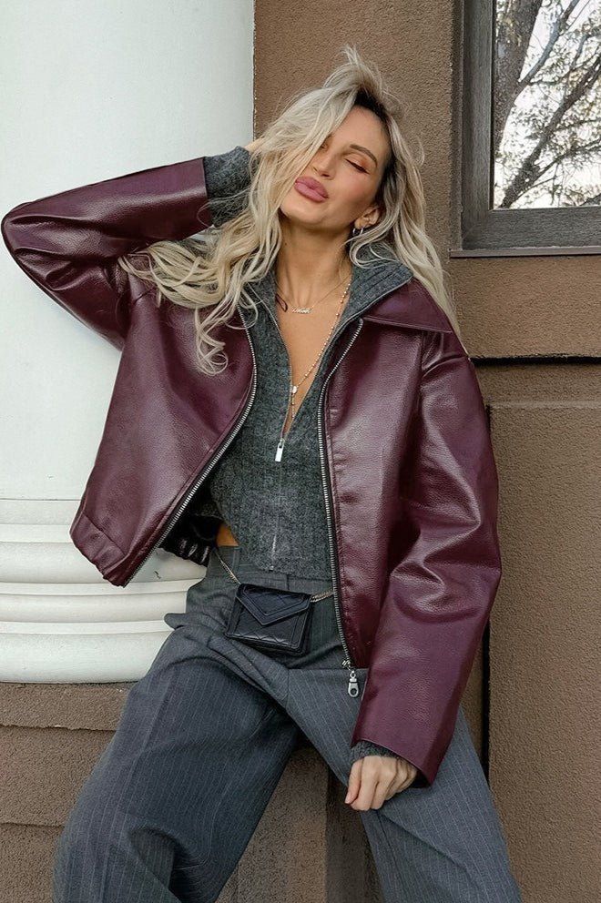 Ilona Faux Leather Matte Moto Jacket
