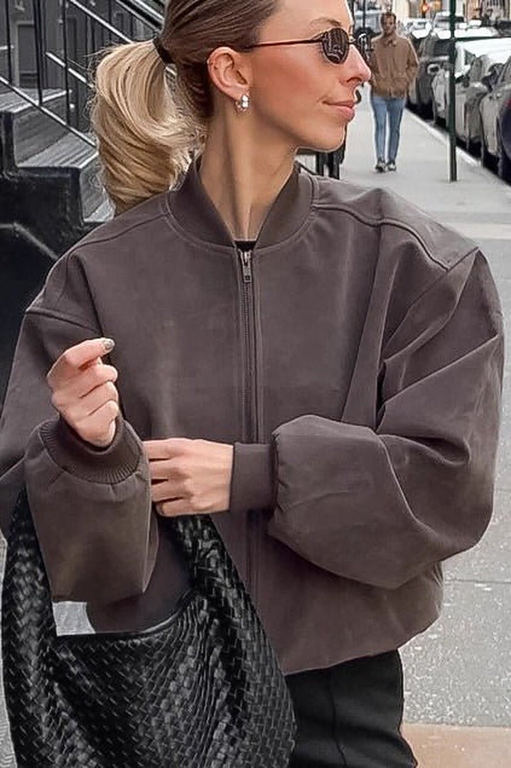 Blouson aviateur Ilse en daim