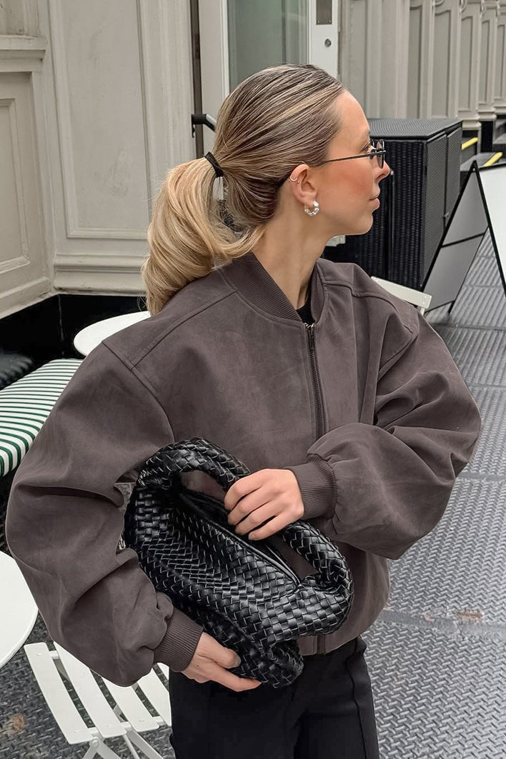 Blouson aviateur Ilse en daim