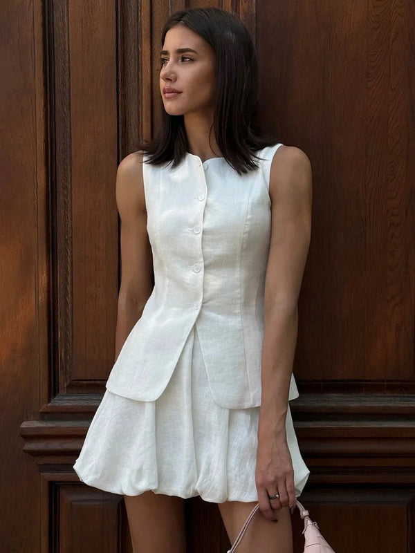 Ensemble élégant Imani composé d’un gilet et d’une jupe